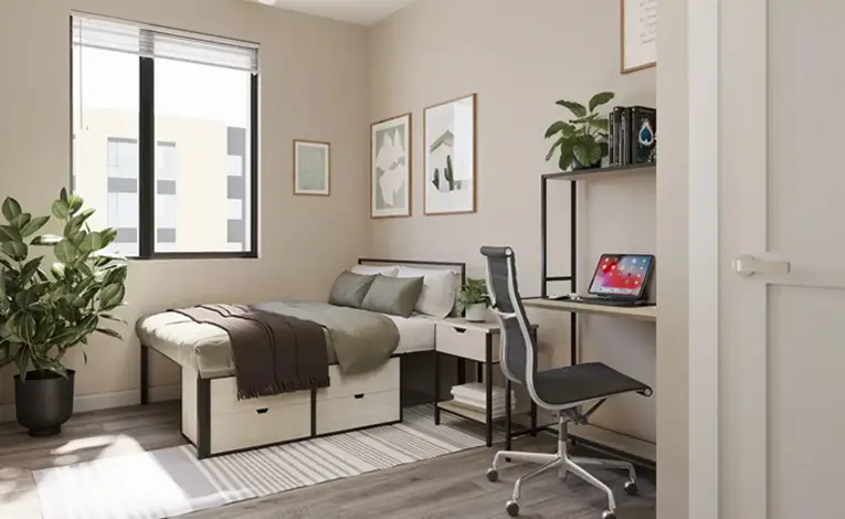 furnished bedroom