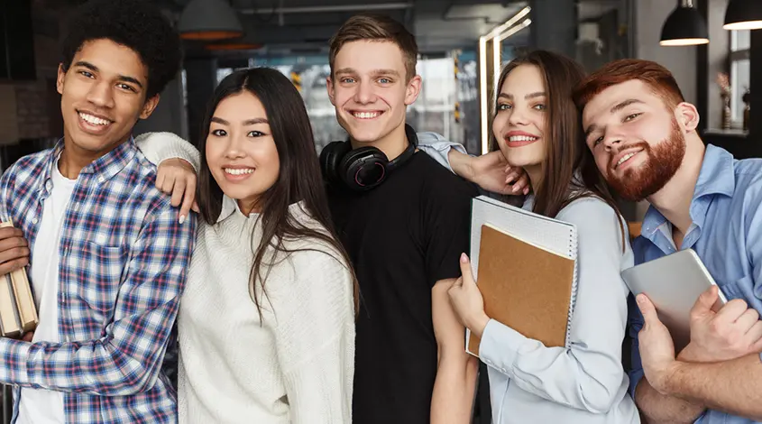 group of diverse young adults